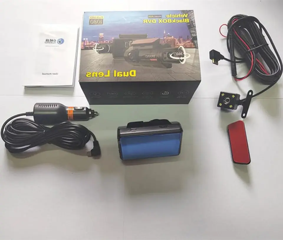 Cámara Auto Dual Full Hd 1080p 3 Ips Visión Noc. Y Sensor G 5