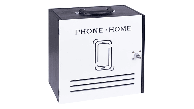 Caja Organizadora Para 33 Celulares Con Cerradura  Madera 1