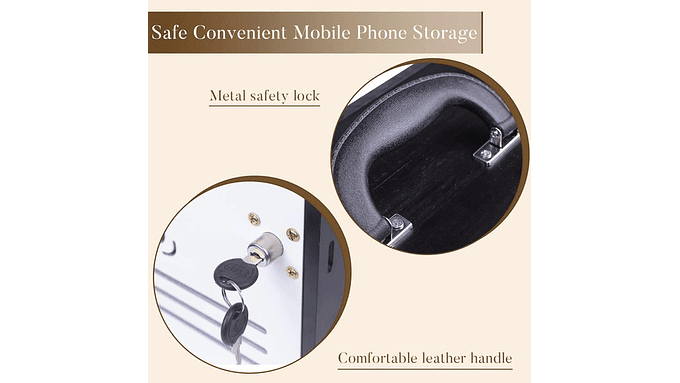 Caja Organizadora Para 33 Celulares Con Cerradura  Madera 5