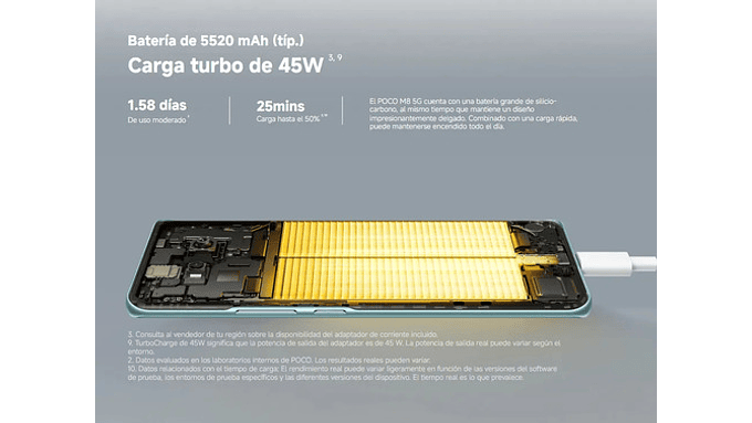 Celular Poco M8 5g 8gb Ram 512gb Rom 6.77 Amoled Dual Sim Black Negro 5