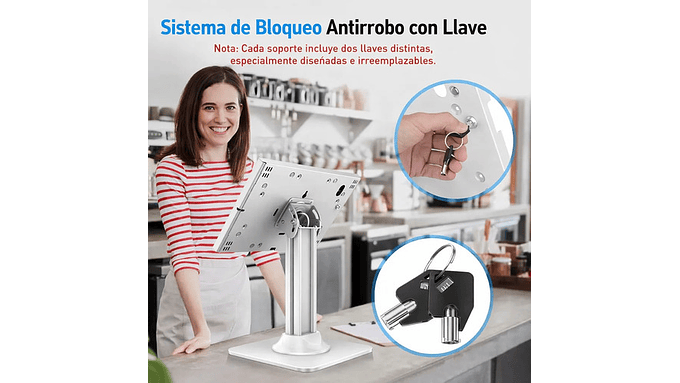 Soportes Para Tabletas Abovetek Th-318b Negro, 9.7 A 10.5 2
