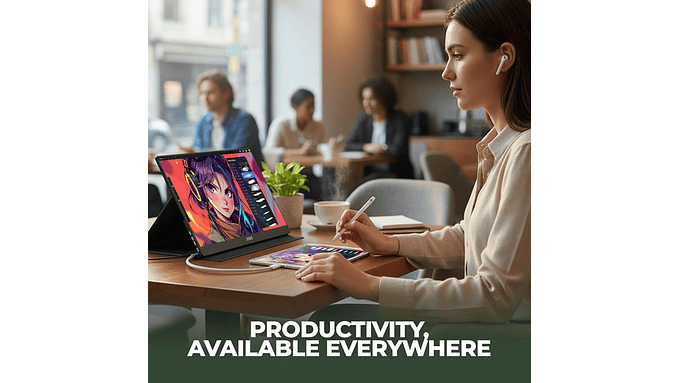 Monitor Aoc Con Pantalla De 15.6  60hz Y Resolución Full Hd 4