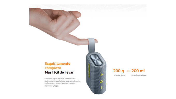 Bocina Portátil Xiaomi Sound Pocket 5w Batería Hasta 10hrs Subwoofer Blue Gray Gris 5