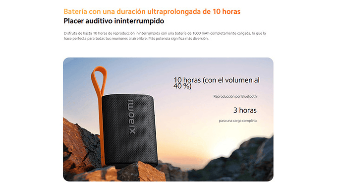 Bocina Portátil Xiaomi Sound Pocket 5w Batería Hasta 10hrs Subwoofer Blue Gray Gris 6