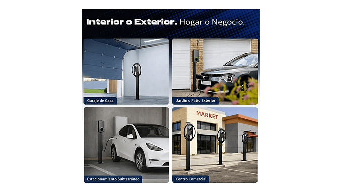 Pedestal Soporte Estación De Carga Wallbox Tesla Ev Exterior 4