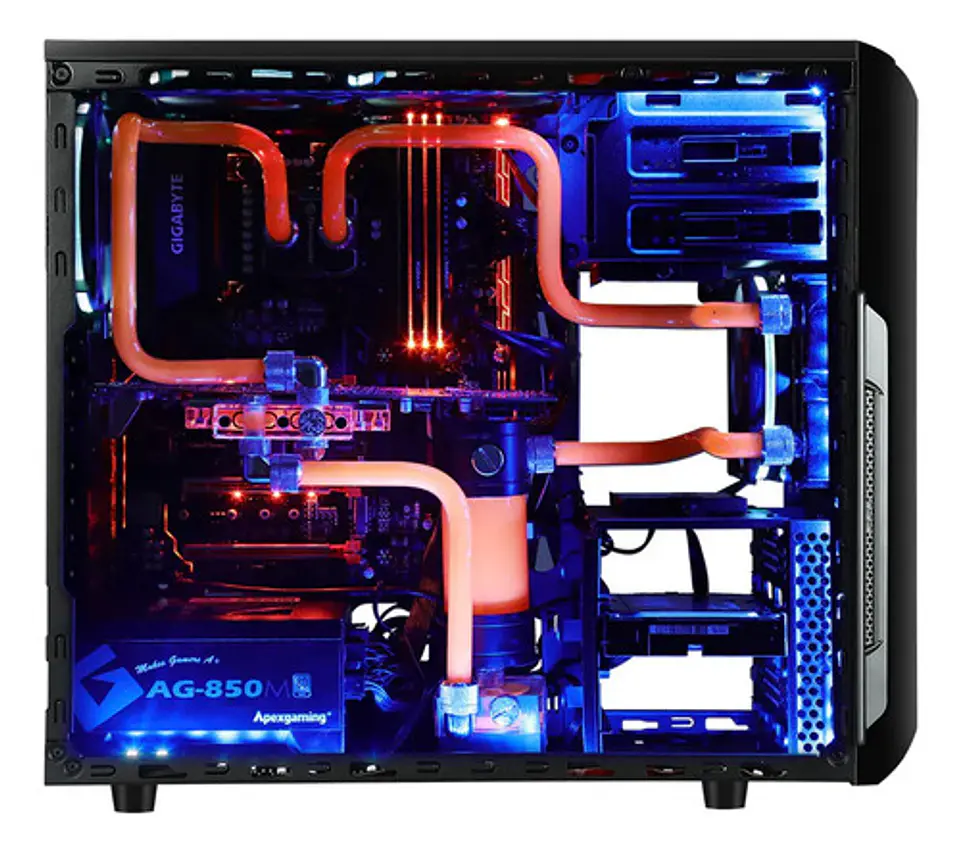 Gabinete Gamer Apexgaming A2 Atx Mid Tower Negro Alto Flujo 2