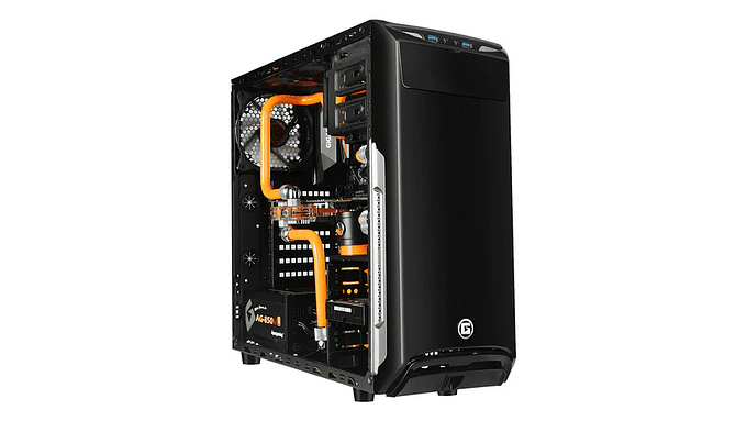 Gabinete Gamer Apexgaming A2 Atx Mid Tower Negro Alto Flujo 6