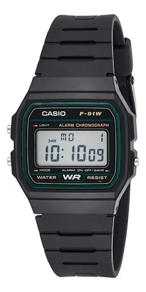 Reloj Digital Casio F-91 Unisex Cuarzo Resistente al Agua – Clásico, Económico y Confiable