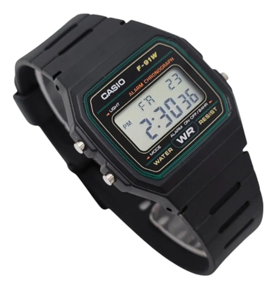 Reloj Digital Casio F-91 Unisex Cuarzo Resistente al Agua – Clásico, Económico y Confiable 2