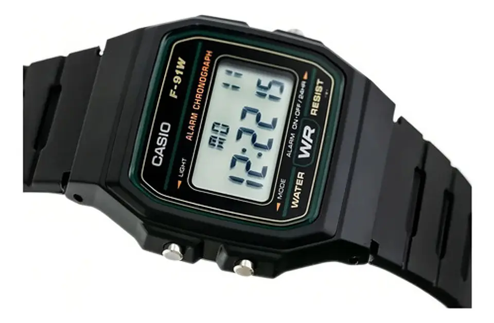 Reloj Digital Casio F-91 Unisex Cuarzo Resistente al Agua – Clásico, Económico y Confiable 3