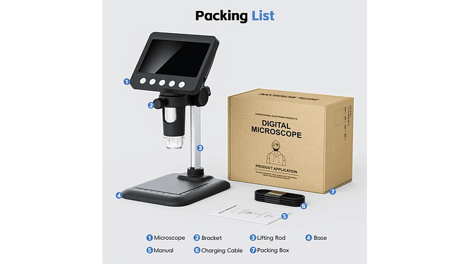 Microscopio Digital 4.3  1000x Usb Led Ajustable Skyear 2