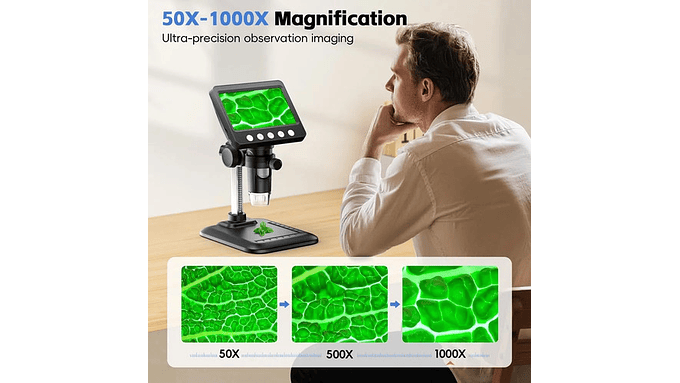 Microscopio Digital 4.3  1000x Usb Led Ajustable Skyear 3