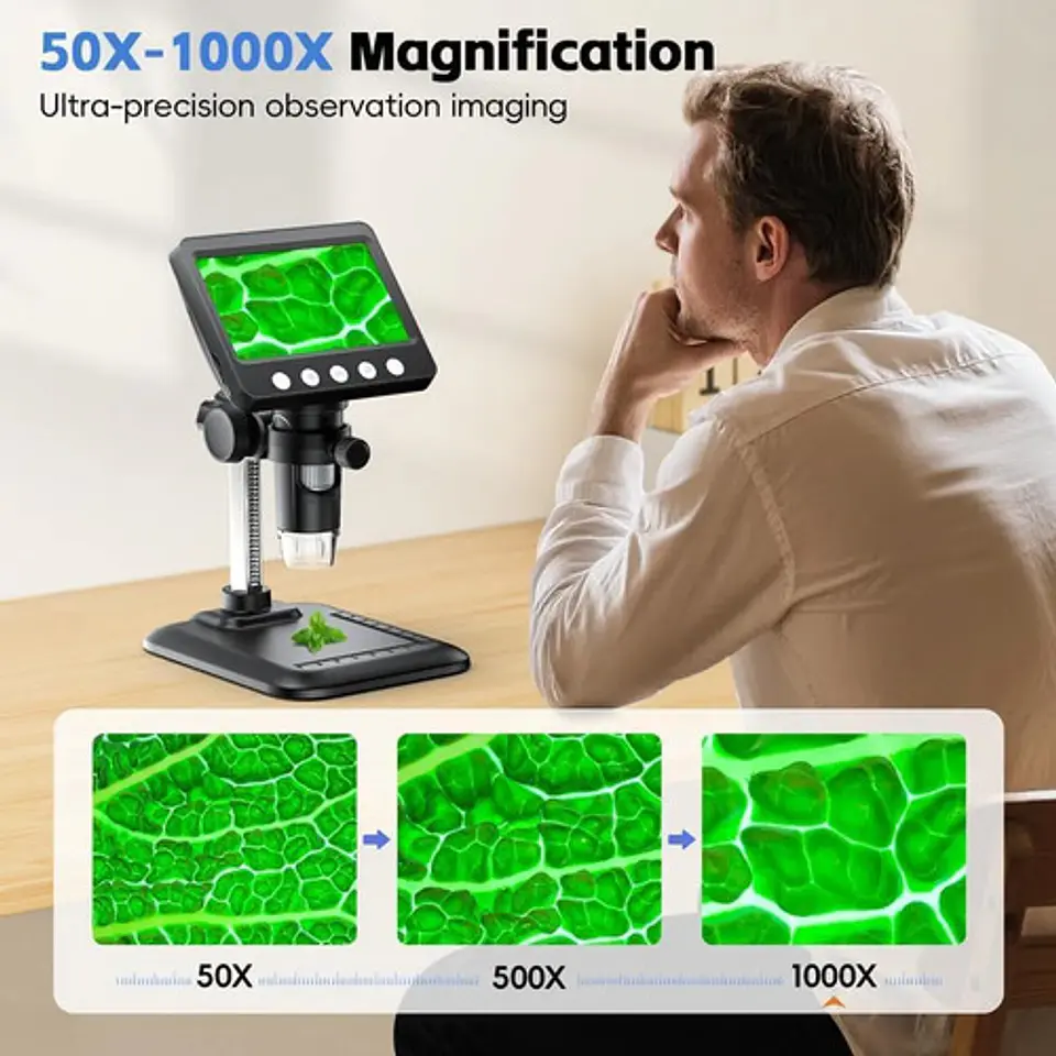 Microscopio Digital 4.3  1000x Usb Led Ajustable Skyear 3