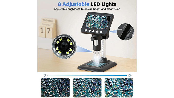 Microscopio Digital 4.3  1000x Usb Led Ajustable Skyear 5