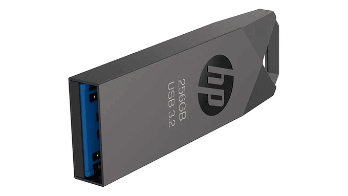 Pendrive Hp 256gb Usb 3.2 120mb/s Metálico Compacto 2