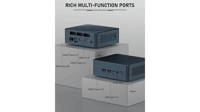Mini Pc Getorli Ryzen 5 3550h 8gb Ram 250gb Ssd 4k Usb-c 2