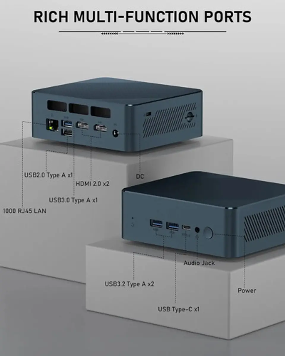Mini Pc Getorli Ryzen 5 3550h 8gb Ram 240gb Ssd 4k Usb-c 2