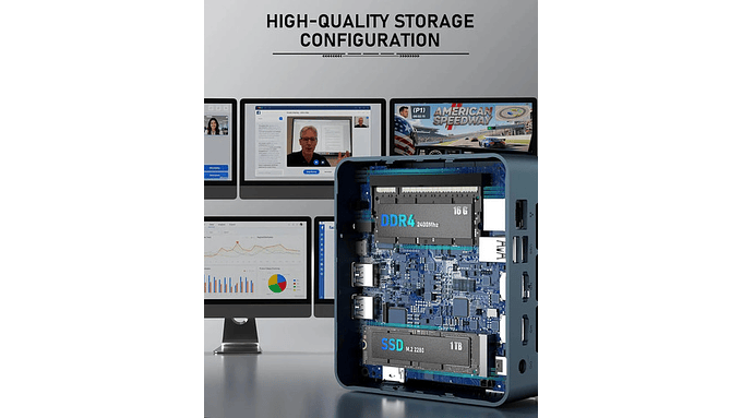 Mini Pc Getorli Ryzen 5 3550h 8gb Ram 250gb Ssd 4k Usb-c 4