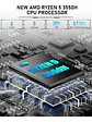 Mini Pc Getorli Ryzen 5 3550h 8gb Ram 240gb Ssd 4k Usb-c - Miniatura 5