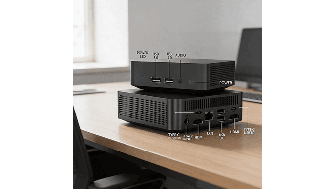 Mini Pc Intel N5095 Sin Ram Ni Disco Wifi 6 Dual 4k 2