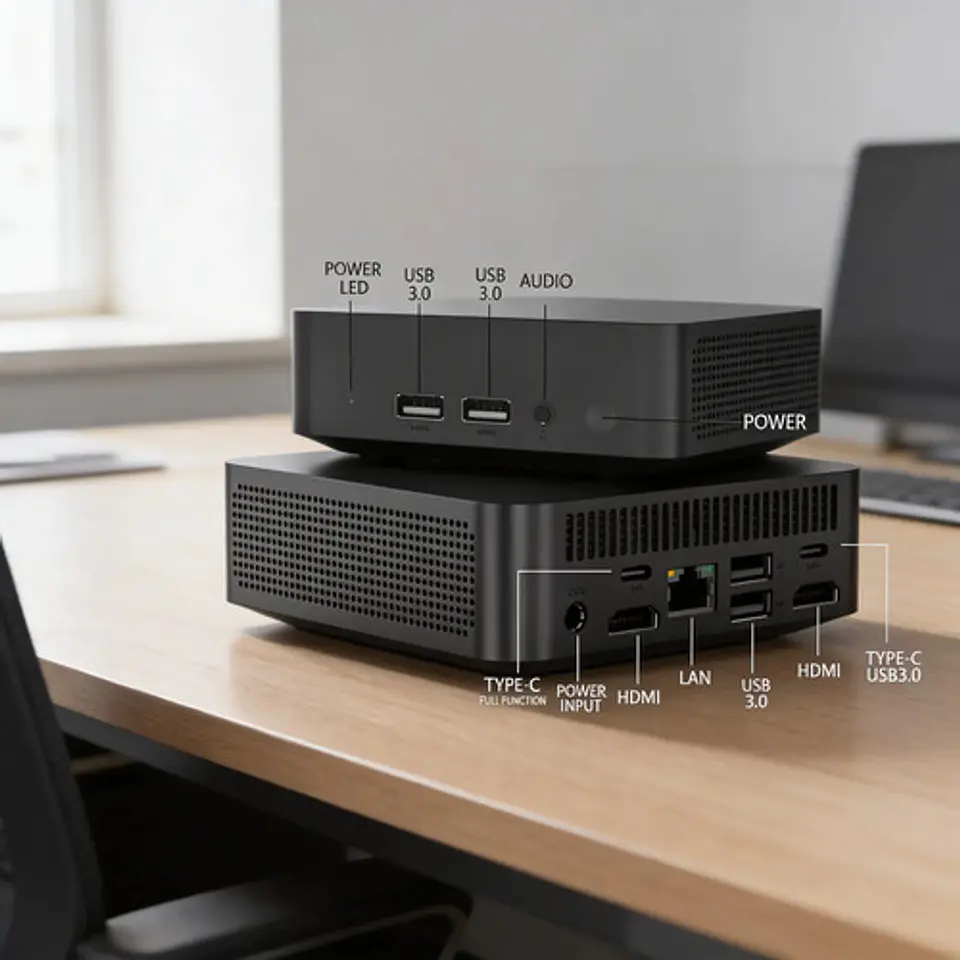 Mini Pc Intel N5095 Sin Ram Ni Disco Wifi 6 Dual 4k 2