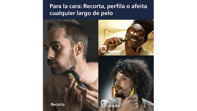 Oneblade Philips Qp2724/10 Recorta Perfila Afeita Negro 3