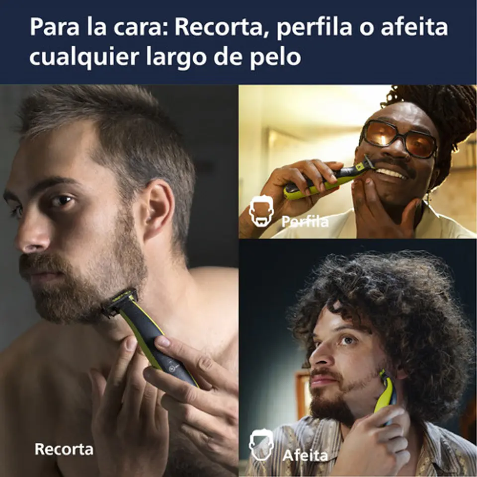 Afeitadora Philips OneBlade QP2724/10 Recorte, Perfilado y Afeitado 3
