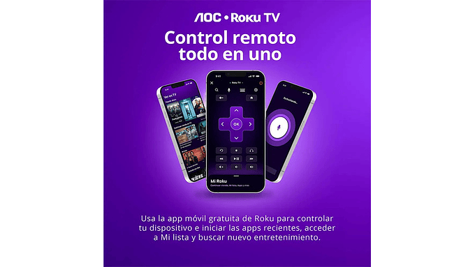 Televisor Smart Tv 43s5155 Fhd Led 43 Roku Negro Aoc 220v 4