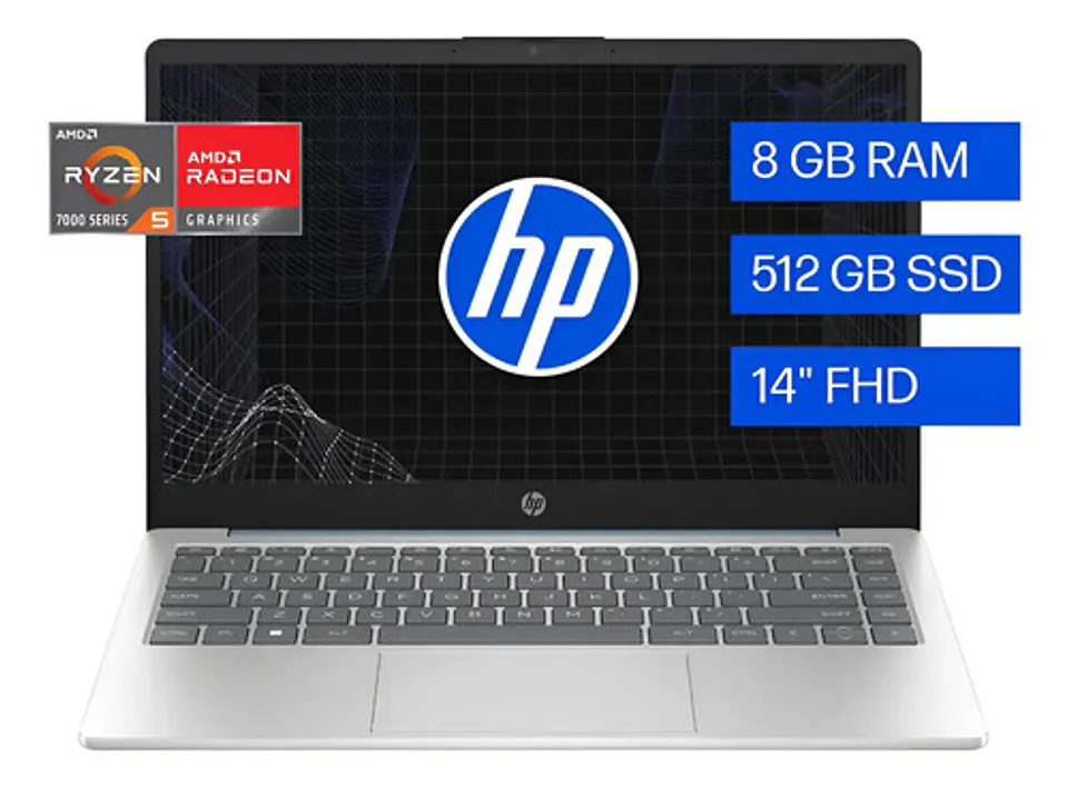 Notebook Hp 14-em0017la Amd Ryzen 5 8gb Ram 512gb Ssd 14  Wi 1