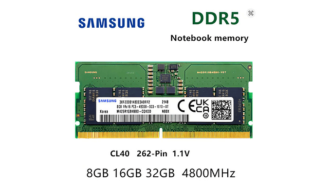 Memoria Sodimm Samsung Ddr5 5600 8gb M425r1gb4bb0-cwm Oem 3