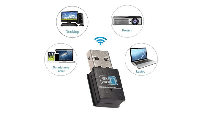 Adaptador Usb Wifi 300mbps Nano 2.4ghz Ieee 802.11n 3