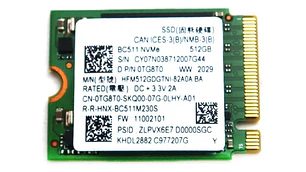 Ssd Nvme 512gb M.2 2230 Pcie Gen3 X4 Hynix Oem Granel