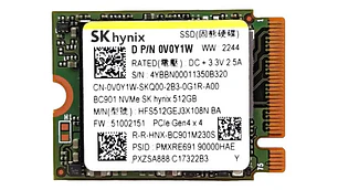 Ssd Nvme 512gb M.2 2230 Pcie Gen4 X4 Oem Granel