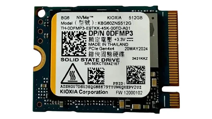 Ssd Nvme 512gb M.2 2230 Pcie Gen4 X4 Kioxia Bg5 Oem 2