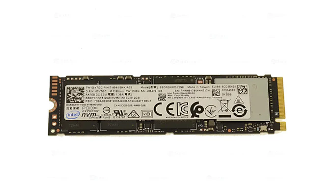 Ssd Nvme 512gb M.2 2280 Pcie Gen3 X4 Intel 5y7gc Oem 1