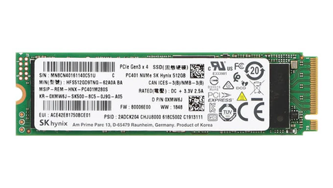 Ssd Nvme 512gb M.2 2280 Pcie Gen3 X4 Sk Hynix Oem 2