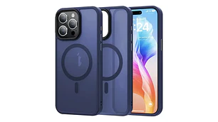 Funda Matte Magnetica Compatible Con iPhone 15 Pro Max Azul