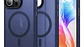 Funda Matte Magnetica Compatible Con iPhone 15 Pro Max Azul - Miniatura 1