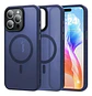 Funda Matte Magnetica Compatible Con iPhone 16 Pro Max Azul - Miniatura 1