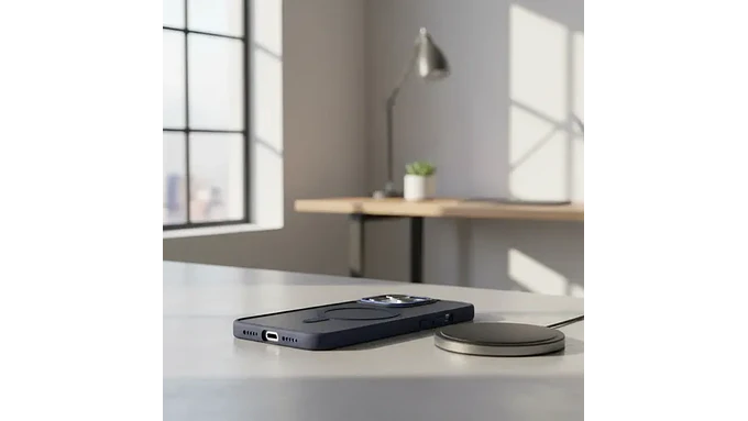 Funda Matte Magnetica Compatible Con iPhone 15 Pro Max Azul 2