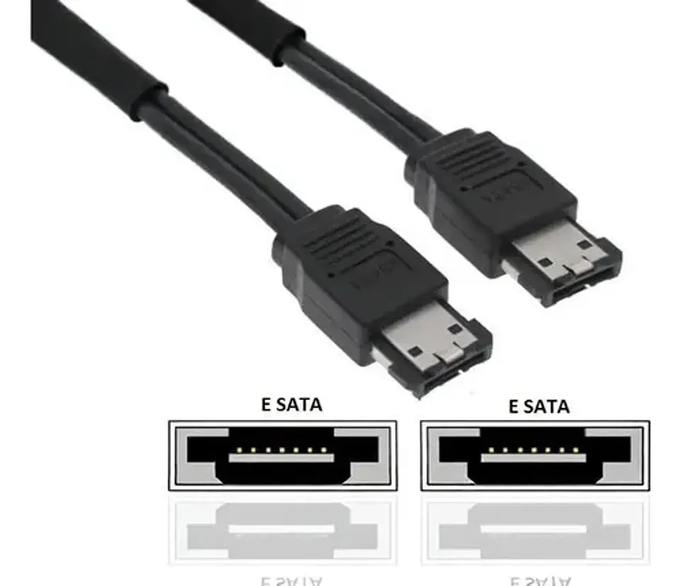 Cable Esata A Esata 50cm Transferencia De Datos Alta Velocid color Verde 5