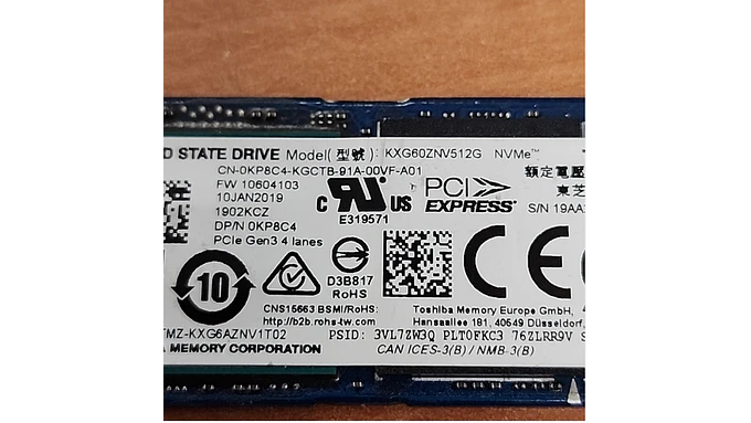  Estado Sólido Toshiba XG6 512 GB M.2 PCIe 3.0 x4 3