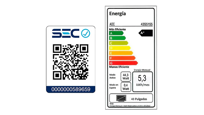 Smart Tv 43s5155 Fhd Led 43 Roku Negro 220v Aoc 7