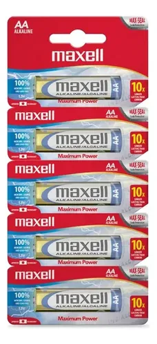Pila Maxell Aa Cilíndrica Aa Pack 5 Unidades