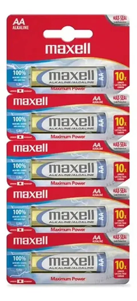Pila Maxell Aa Cilíndrica Aa Pack 5 Unidades
