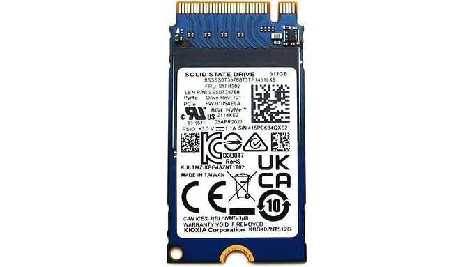Ssd Toshiba Kioxia Bg4 De 512 Gb M.2 2242 Nvme Oem 1