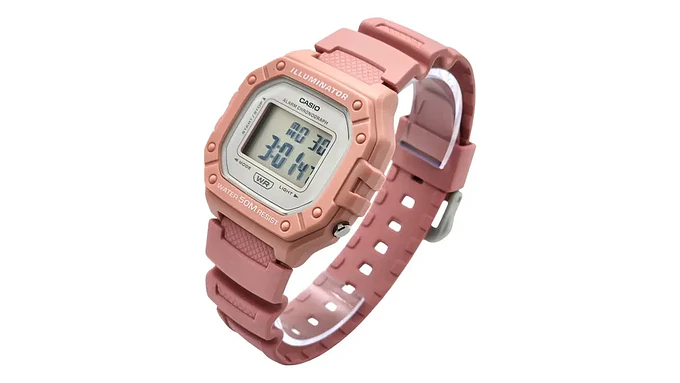 Reloj Deportivo Casio W-218hc-4av Rosa Gris 2