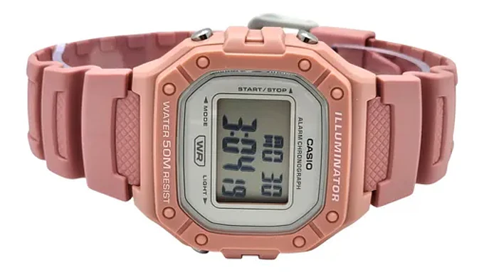 Reloj Deportivo Casio W-218hc-4av Rosa Gris 3