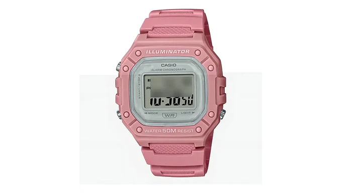 Reloj Deportivo Casio W-218hc-4av Rosa Gris 5