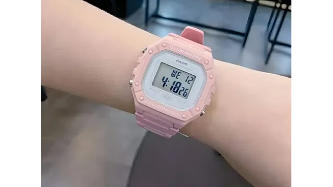 Reloj Deportivo Casio W-218hc-4av Rosa Gris 7